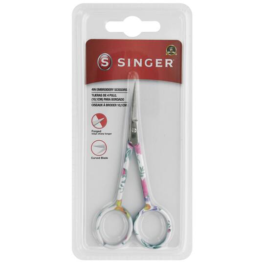 SINGER&#xAE; 4&#x22; Floral Forged Embroidery Curved Tip Scissors